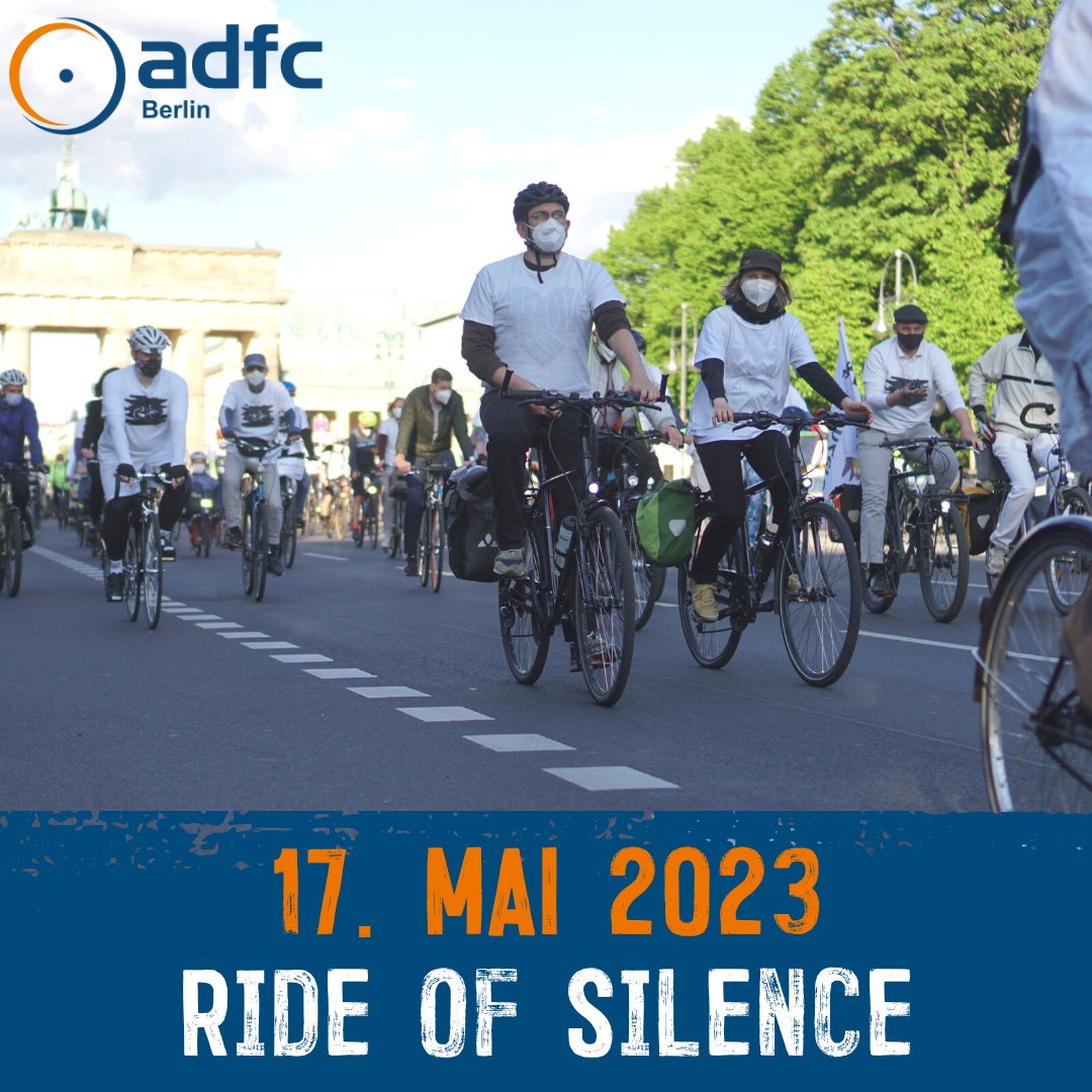 #RideOfSilence2023 #Berlin

Mittwoch, 17. Mai 2023
Start: 19 Uhr, Rotes Rathaus