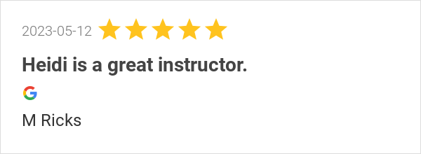 goheidimitchell's tweet photo. New 5.0-star Review: "Heidi is a great instructor." https://t.co/hOeZDNjkyc
