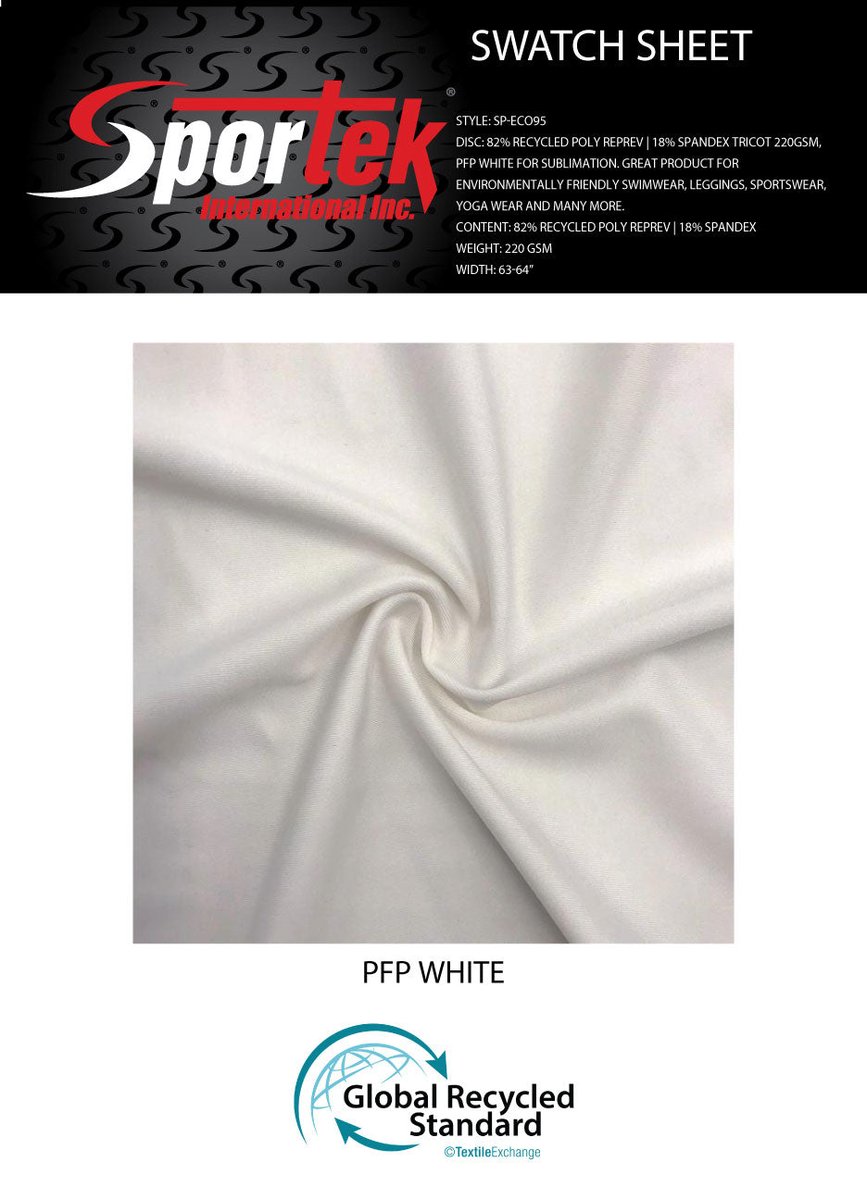 SportekInternat's tweet image. SP-ECO95 PFP White for sublimation. Environmentally friendly UV50+
Get here sportek.com/products/sp-ec…
#ArmSleeves #ColorCard
sportek.com