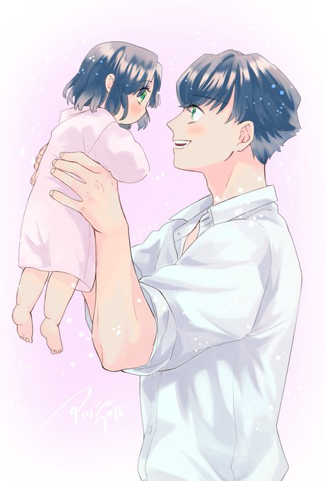 「father and daughter white shirt」 illustration images(Latest)