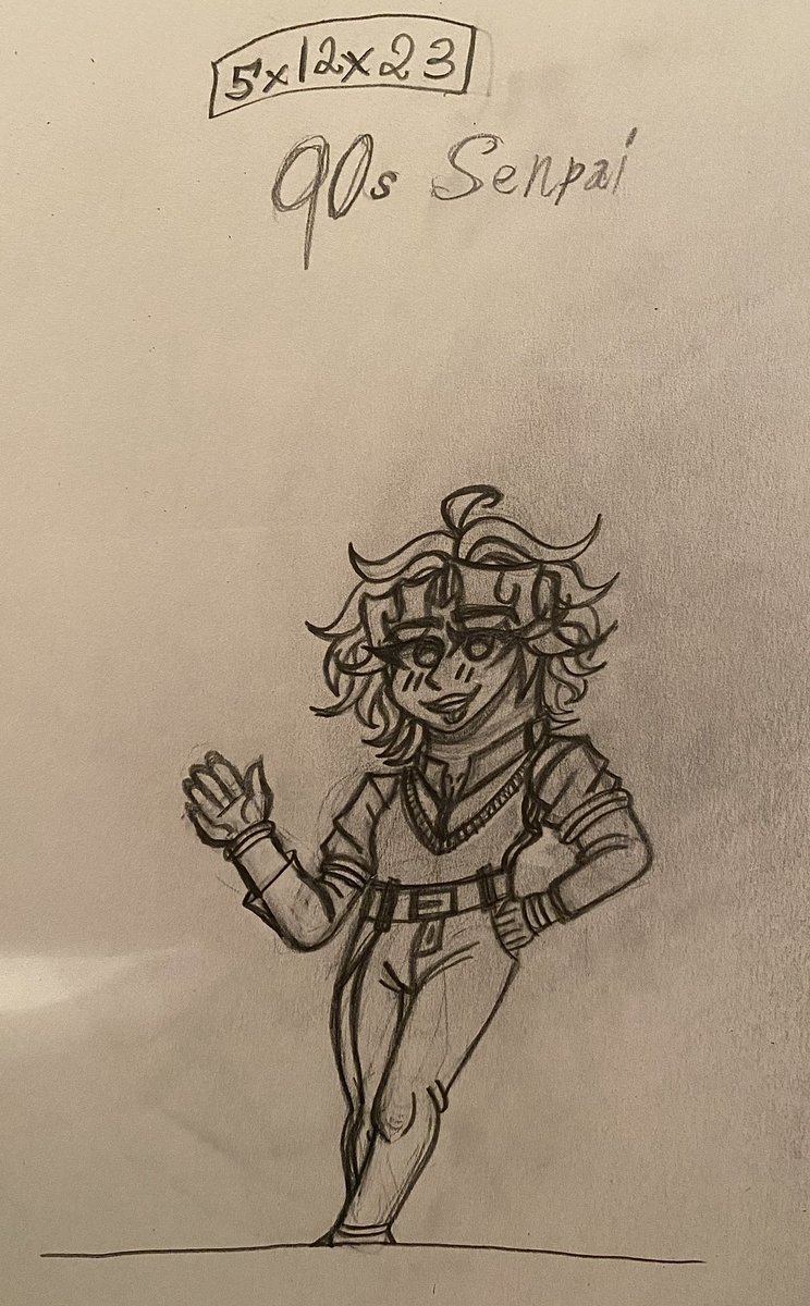 the_mystic_zim's tweet photo. Well, Here’s what 90s Senpai’s new design looks like. I gotta figure out a name for him. Anyways, I gotta fix some stuff on this drawing 📼⭐️
-🌸Tags:🌸-
#FNF_90s_Mod, #FNF, #Mystic_Art https://t.co/pEsFOq9y5q