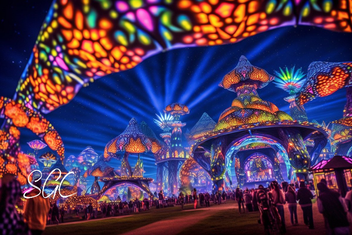 studiogreencode's tweet photo. Day 5: #KaleidoscopeStage - A mesmerizing performance space of light and color 🌟🔮 Use #StudiogreencodePsychedelicWonderland All are welcome to post, Let's have fun with this!
#edmmusic #Aiart #midjourney #midjourneyv51 #inspirationweek #EDCLASVEGAS #Studiogreencode #EDCLV2023 https://t.co/HyeQoWLyUI