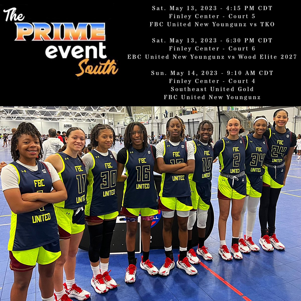 Taylor Stanfield (@t_stanfield2) on Twitter photo #FBCNewYoungunz
📍<a href="/PRIMEeventBBall/">ThePRIMEeventSeries</a> Finley Center AL
🗓️May 13-14 Happy Mother’s Day 🫶🏼
⏱️ 1st Game 4:15PM CDT
<a href="/FBCMotton/">FBC Mo</a> 🔴⚪️🔵
Coach <a href="/KYP212/">K Peek</a>
L2R <a href="/MoMoBucketz/">Kamora Moore</a> <a href="/Naleiya_Tylee/">Naleiya Withrow-Walker</a> <a href="/lindeharris30/">@LindeHarris30_Baller</a> @briez_baller16 <a href="/TLayla28/">Thereal_layla28</a> <a href="/JaniyahBaller10/">Janiyah Hargrave</a> <a href="/t_stanfield2/">Taylor Stanfield</a> <a href="/MK_Bacon2028/">Makynli Bacon</a> <a href="/JaydenMcClain24/">Jayden McClain</a> #FBCNewYoungunz
📍<a href="/PRIMEeventBBall/">ThePRIMEeventSeries</a> Finley Center AL
🗓️May 13-14 Happy Mother’s Day 🫶🏼
⏱️ 1st Game 4:15PM CDT
<a href="/FBCMotton/">FBC Mo</a> 🔴⚪️🔵
Coach <a href="/KYP212/">K Peek</a>
L2R <a href="/MoMoBucketz/">Kamora Moore</a> <a href="/Naleiya_Tylee/">Naleiya Withrow-Walker</a> <a href="/lindeharris30/">@LindeHarris30_Baller</a> @briez_baller16 <a href="/TLayla28/">Thereal_layla28</a> <a href="/JaniyahBaller10/">Janiyah Hargrave</a> <a href="/t_stanfield2/">Taylor Stanfield</a> <a href="/MK_Bacon2028/">Makynli Bacon</a> <a href="/JaydenMcClain24/">Jayden McClain</a>