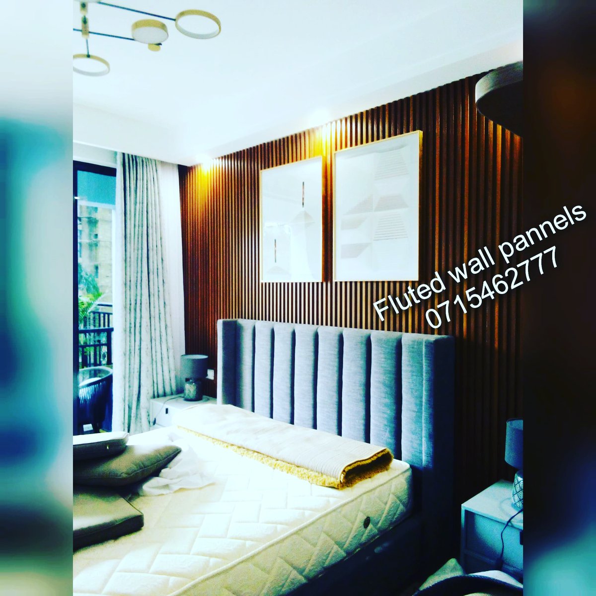 WainscottingG's tweet photo. Fluted wall pannels in a bedroom wall,. Call or what'sapp us 0715462777 https://t.co/zqClJtsn9J