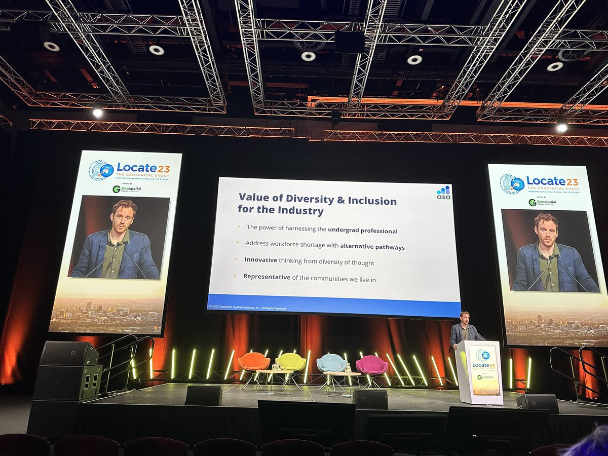 alexgleith's tweet photo. Australian Spatial Analytics is such an amazing story, and a perfect example of the value of diversity and inclusion.
I’m in awe. #Locate23 https://t.co/Nu2CzFit3d