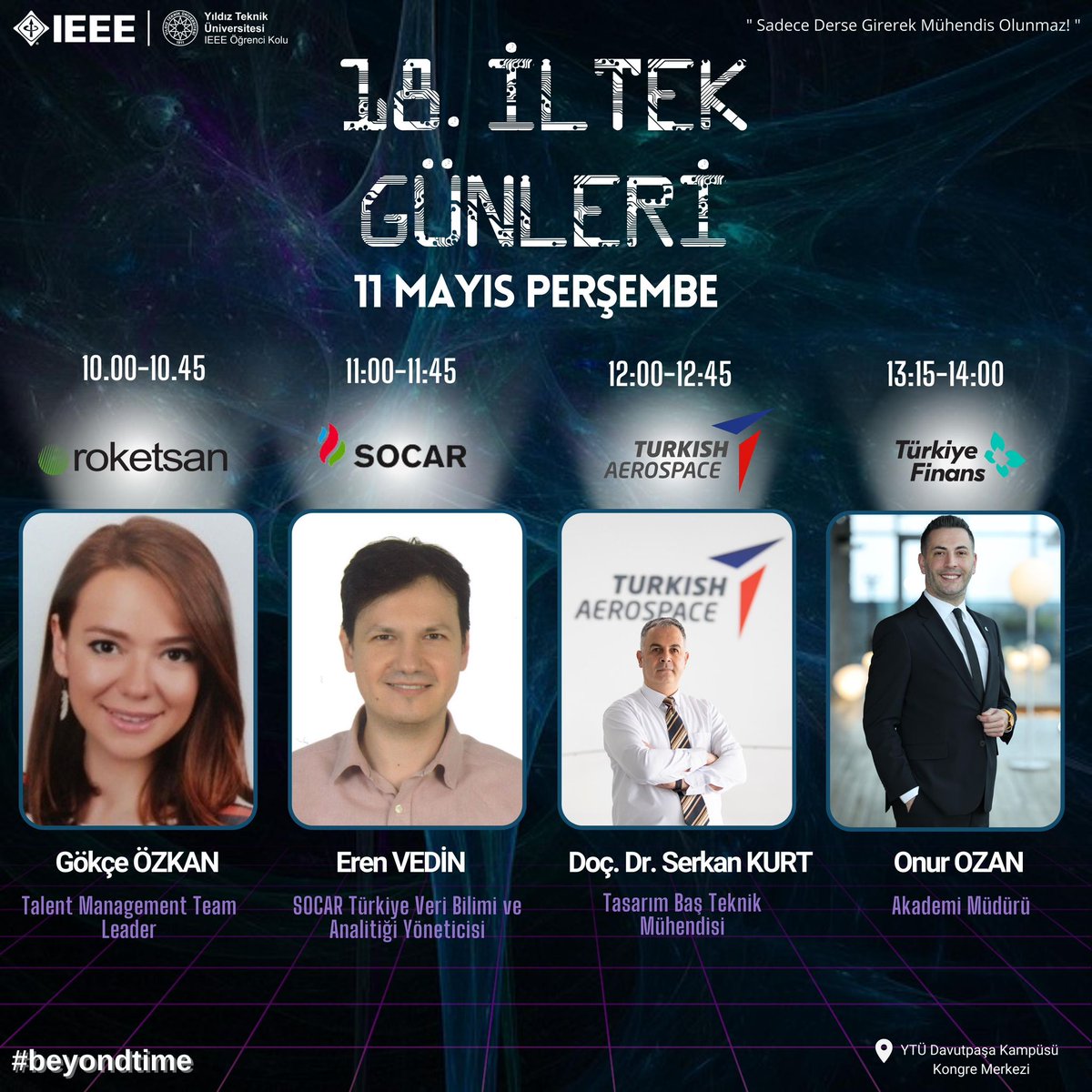 iltekgunleri's tweet photo. Etkinliğimizin 3. Günü ile karşınızdayız. Bugün ROKETSAN oturumumuzla güne bomba gibi başlıyoruz. Saat 10.00'da Davutpaşa Kongre Merkezi'nde birbirinden değerli şirket oturumlarımızla fuar alanımızla ve sonrasında başlayacak olan panellerimizle sizlerle buluşmaya hazırız.✨✨ https://t.co/zglB0Wnqvu