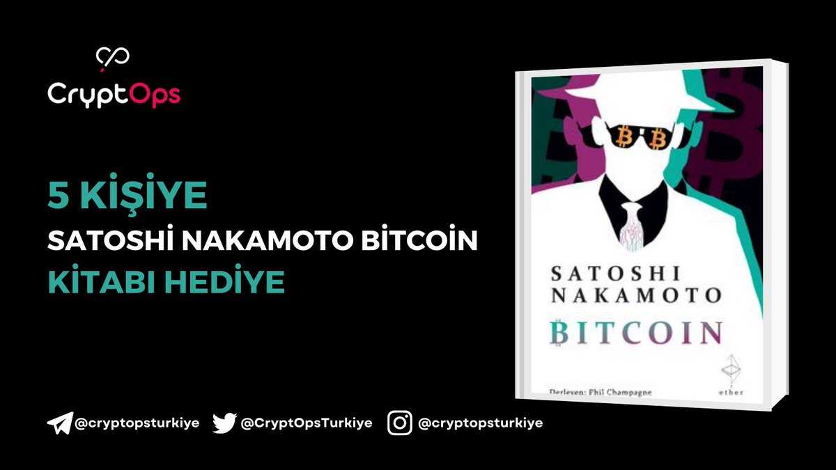 📚 5 Kişiye "Satoshi Nakamoto #Bitcoin" Kitabı Hediye😍

✅ Bizi takip edin
✅ Bu gönderiyi ve sabitlenmiş gönderiyi RT'leyin

Kazananlar 13 Mayıs'da açıklanacak🤗