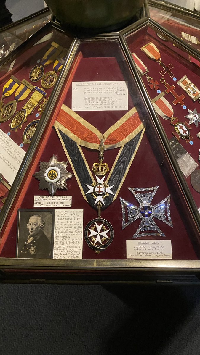 Fascinated on a recent trip to Bath to find regalia of Frederick the Great in the Masonic museum.