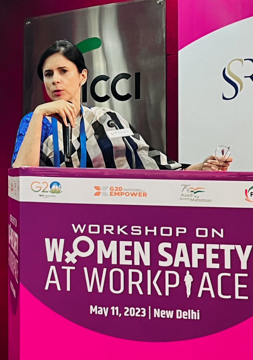 If companies want to grow in all spheres, whether it's economically, in the social sector or any other sector, #POSH compliance, not only in letter but in spirit, is vital, says Ms Anuradha Gandhi, Consultant (D&amp;I and POSH), <a href="/ssranaipr/">S. S. Rana & Co.</a> #G20EMPOWER <a href="/MinistryWCD/">Ministry of WCD</a>