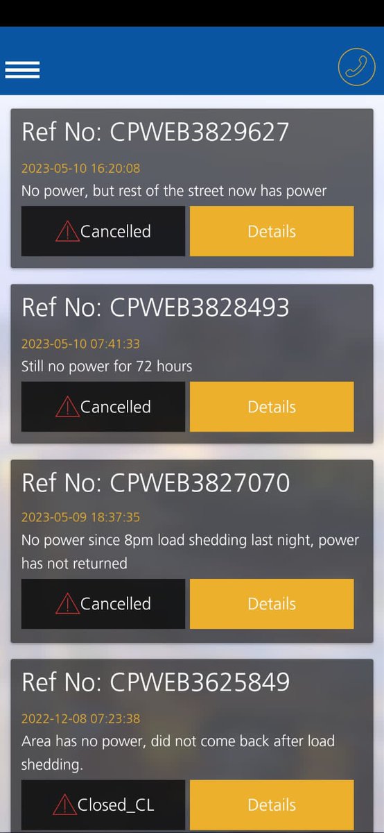 random_tri_guy's tweet photo. Dear @CityPowerJhb we have been sitting without power since Monday night. We log calls and they get cancelled without being seen to. Please come sort this out immediately https://t.co/gkQ7Os6pW1