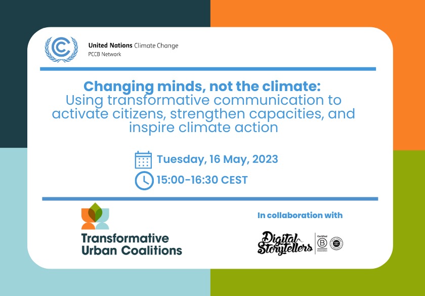 UNUEHS's tweet photo. Transformative communication can activate citizens, strengthen capacities & inspire #ClimateAction!
📢🌎💪
Join the Transformative Urban Coalitions (@UNUEHS, @WRIRossCities, @IDOS_research & @IIED) & @UNFCCC (#PCCBNetwork) in this virtual event!
🔗: https://t.co/YBELQH5XxQ https://t.co/x9rvmHSYAx