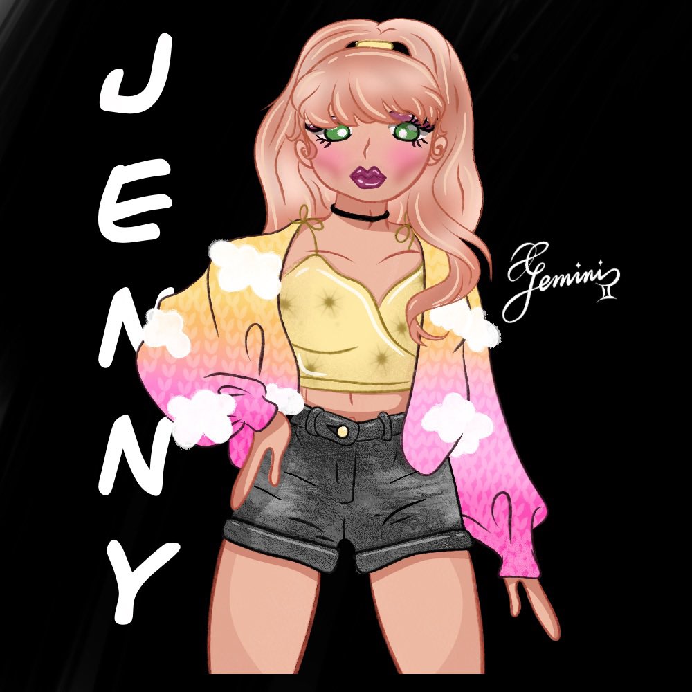 Tried to draw Jeffy in drag, Jenny. <a href="/WithExtraSauce_/">Jacob</a> #nopixelart