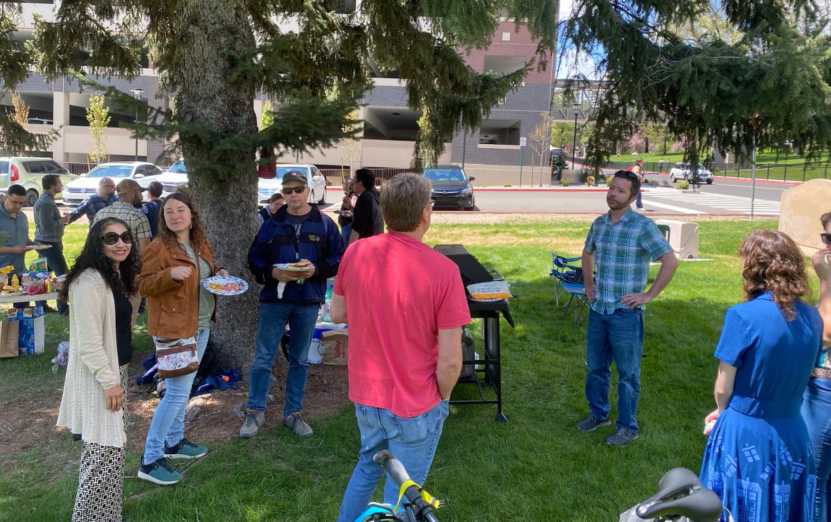 End-of-semester Geography cookout -- Amazing spring weather with an amazing bunch of people!