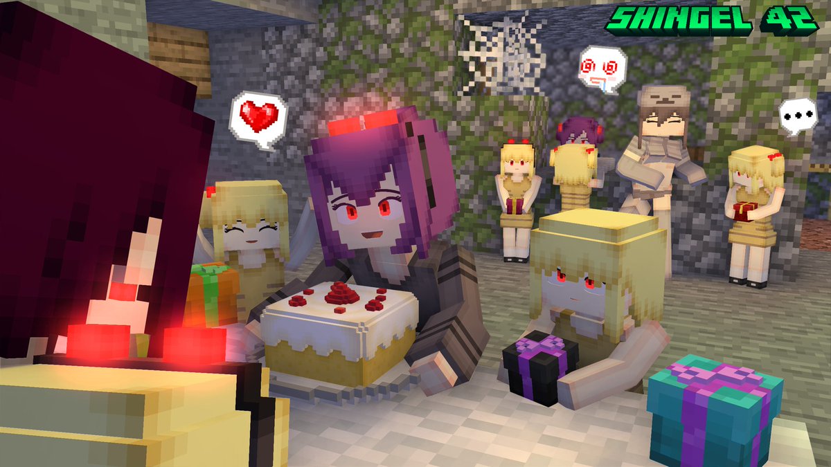 Shingel_42's tweet photo. Happy mothers day!!! (Again)
Discord Server: https://t.co/EqjtqaGoNi

Magi: It's not fair!  They are also going to give him a grandson!

Ayumi feels full because she ate the cakes that Ari didn't make well.

#MobTalker #MineImator #PrimitiveMobs #Minecraft #MothersDay https://t.co/dzNu9npsHB