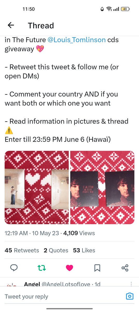 shrutiiii__'s tweet photo. @AngelLotsoflove @Harry_Styles @Louis_Tomlinson Hi I followed all the rules☺️

I'm from Nepal 🇳🇵 and would love to have Louis "Faith in the Future"♥️ https://t.co/BjJoUpH0Tm