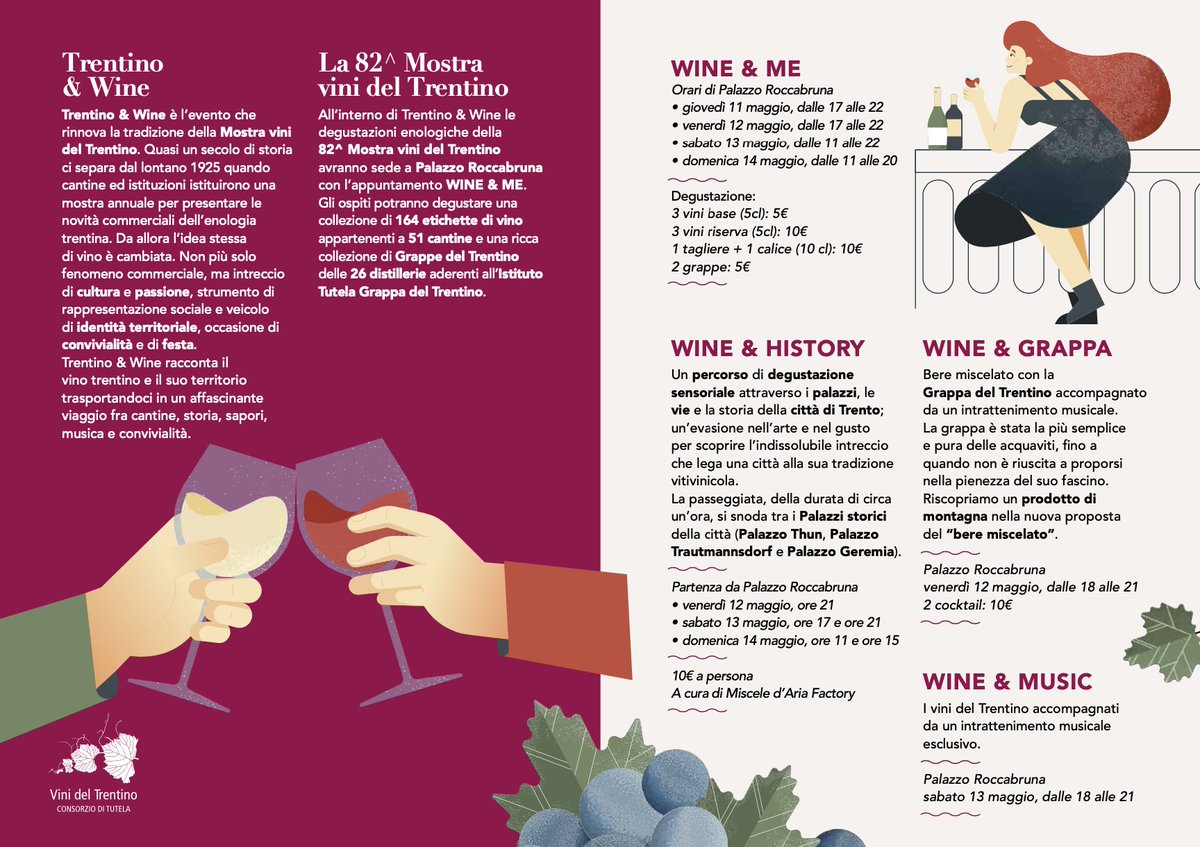 Dall'11 al 14 maggio #Trentino&amp;Wine, l'evento che racconta il vino trentino. Il 12 maggio sarà la giornata dedicata alla #Grappa nella sua veste pura e in miscelazione!
Palazzo Roccabruna di #Trento, 18.00-21.00 
2 cocktails: 10€
Ti aspettiamo!
#mixology #cocktails