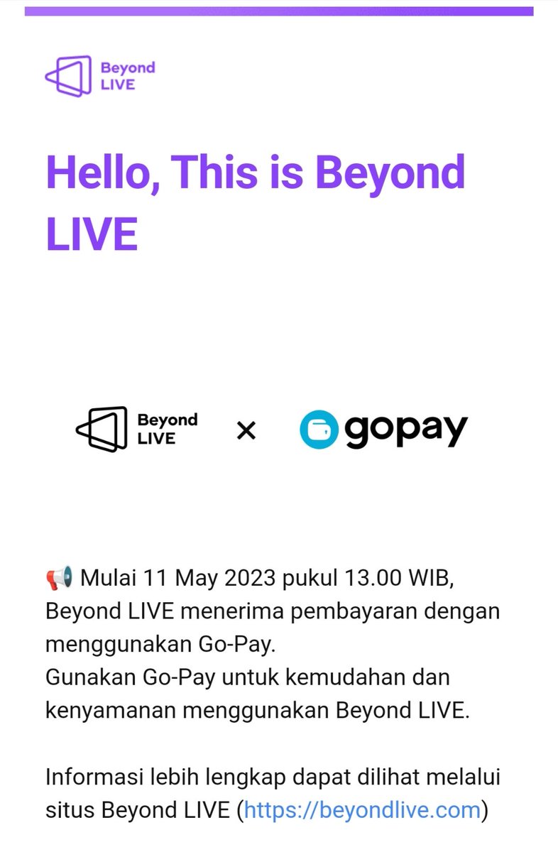 nctzenbase's tweet photo. 🫶 FYI guys beyond live bisa bayar pakai gopay wow 🥹🥹 https://t.co/sz5LGrWvMX