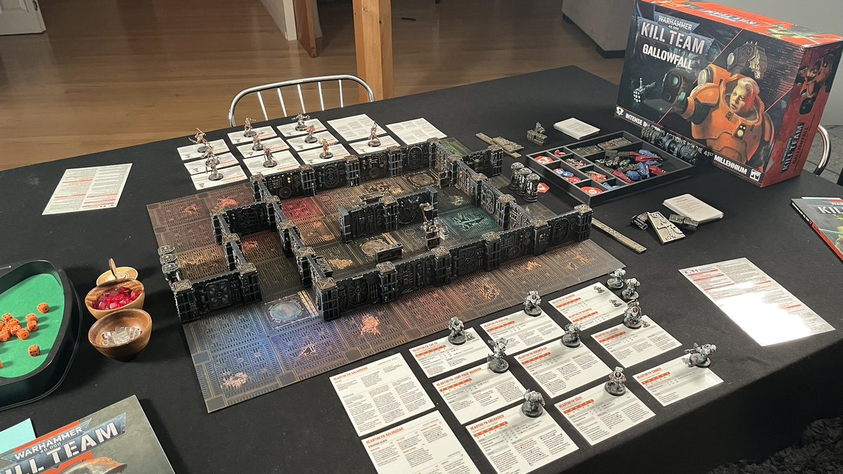 EOGamers's tweet photo. There’s no such thing as a poorly prepared game session around here! #W40K #KillTeam #Gallowfall this evening - and I’m filming the game! #WarhammerCommunity https://t.co/5qF4HCUwQk