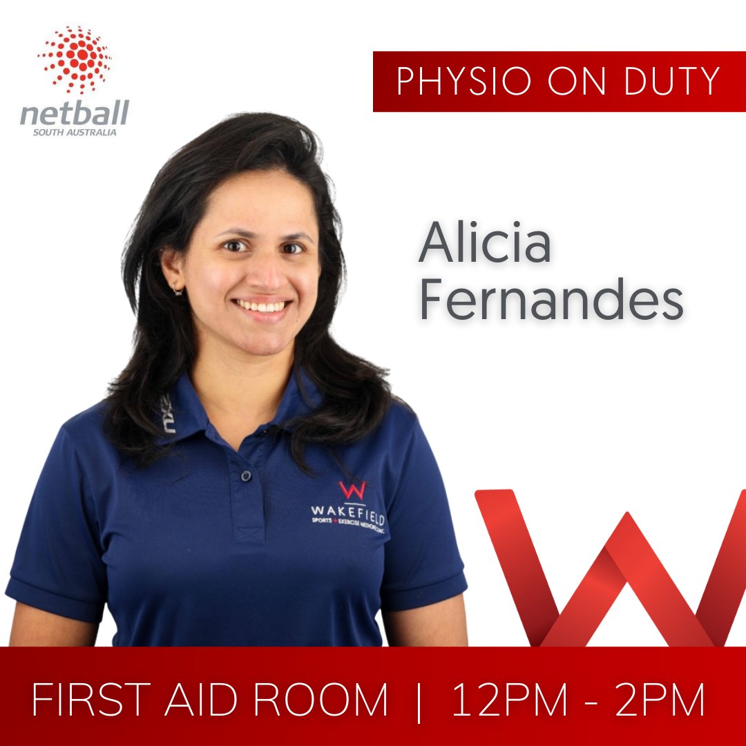 WakefieldSport's tweet photo. Physio Alicia Fernandes is #hereifyouneed for injury assessment and advice in the First Aid Room at the @NetballSA  AMND matches today!

#netball #sportsphysio #keepingyoumoving https://t.co/kn7GqavwbG
