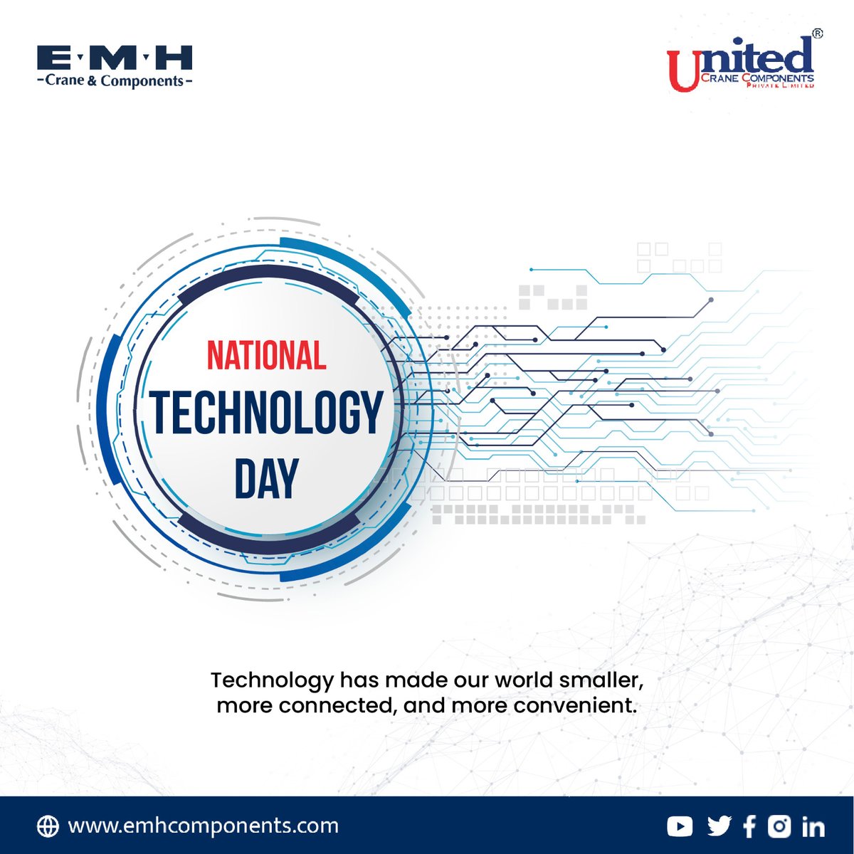 EMH_Crane's tweet photo. Technology is not just about gadgets and machines, it's about improving people's lives.

.

.

.

 #EMH #cranes #engineering #cranemanufacturing  #NationalTechnologyDay #NationalTechnologyDay2023 https://t.co/qeY0zL7UGJ