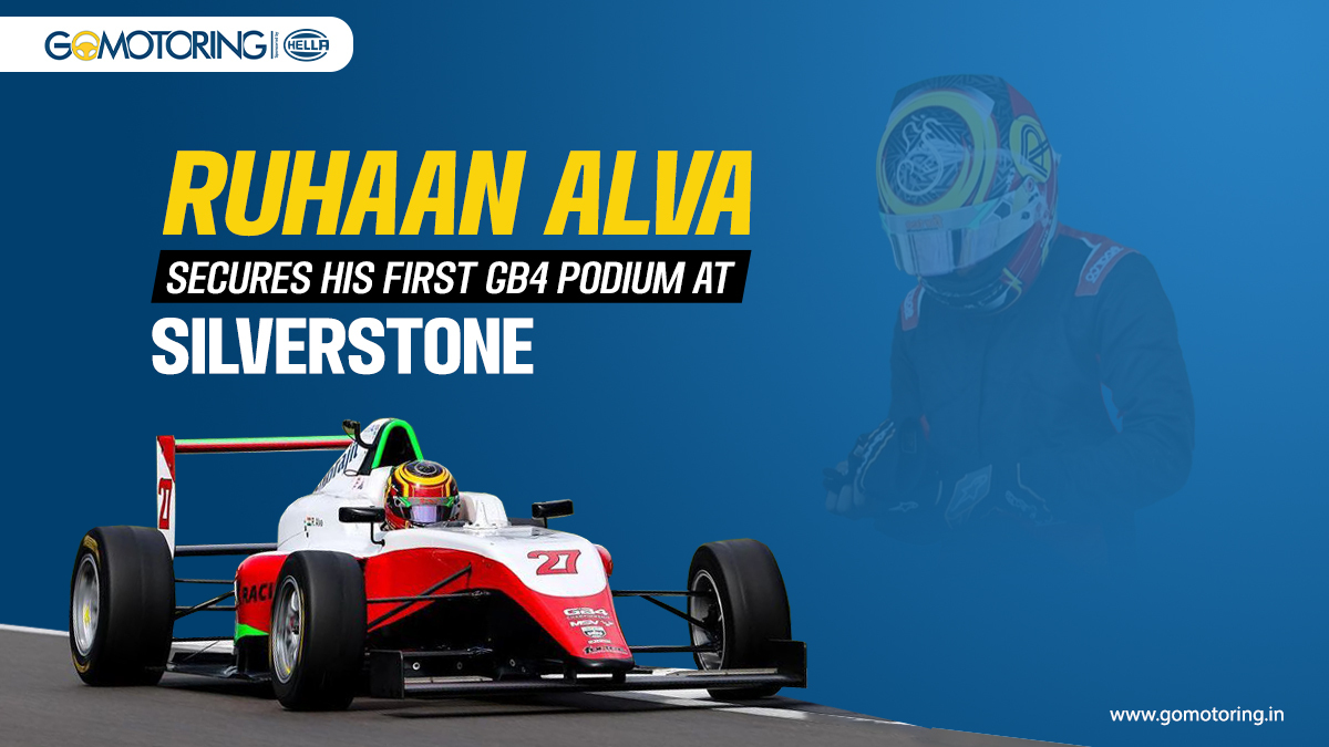 gomotoring's tweet image. Ruhaan Alva&apos;s impressive debut at Silverstone!✨

A thrilling victory for Ruhaan Alva as he claims his first GB4 Podium. 🏆

To Know More: bit.ly/3nU5Zvl

#GB4championship #GB42023 #podiumwin #carracing #motorsports #gomotoring