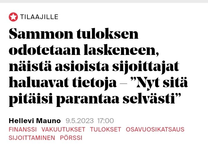 JariValtanen's tweet image. Olenko ainoa, joka pitää tätä @Arvopaperi&apos;n uutisointia vähintäänkin sekavana? 🤔🤷🏼‍♂️

#sijoittaminen #SampoPlc