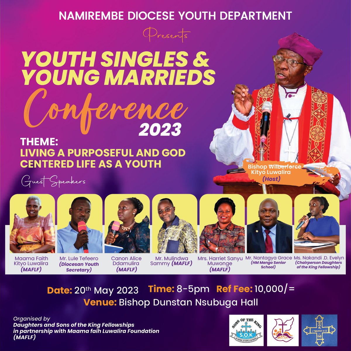 I will be among the facilitators in this resourceful conference. Tell friend to tell a friend &amp; mark the date. <a href="/FaithMaama/">Maama Faith Luwalira Foundation (MAFLF)</a> <a href="/UNDP4Youth/">UNDP Youth</a> <a href="/BugandaYouthC/">Buganda Youth Council</a> <a href="/DokNamirembe/">Dok Namirembe</a> <a href="/BishopsVoice/">Namirembe Diocese</a>
