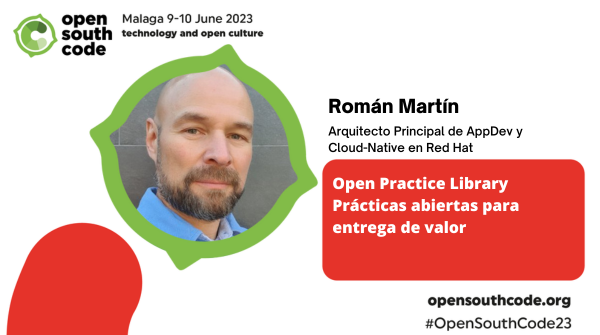¡Buenos días! Únete a Roman Martín <a href="/jromanmartin/">Roman Martin Gil #StopWar</a>, Arquitecto Principal de AppDev y Cloud-Native en Red Hat, en la #OpenSouthCode23 para aprender sobre Open Practice Library, una comunidad Open Source de prácticas. bit.ly/44mJVtE
