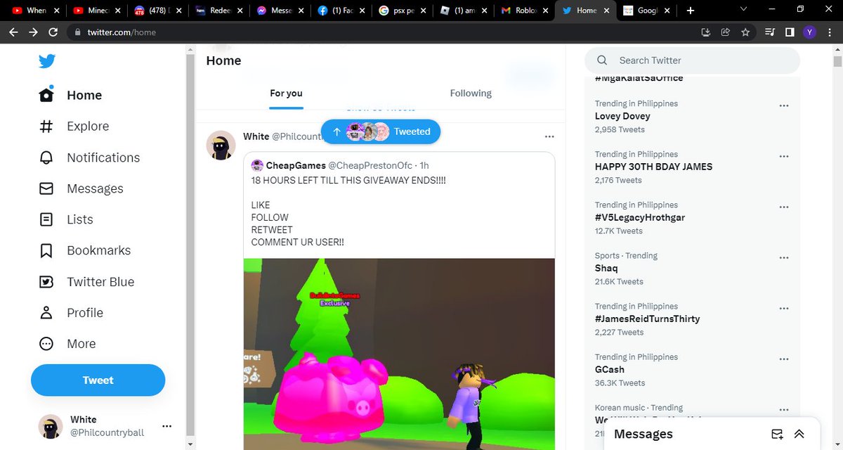 White tweet media