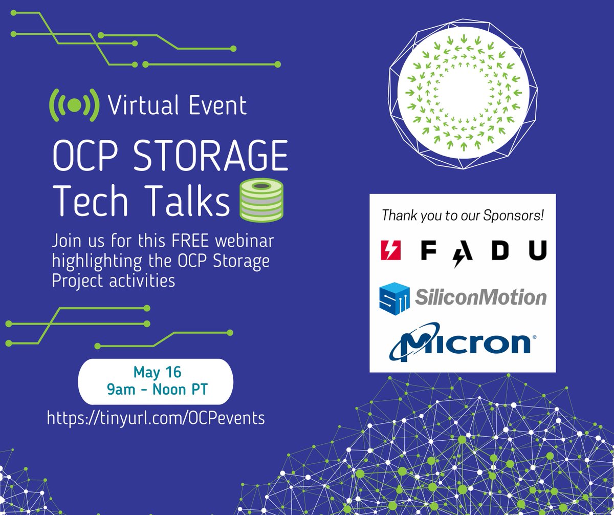We are excited to announce that Silicon Motion will be participating in the upcoming 2023 OCP Storage Tech Talks on May 16, 2023. you will learn about how Silicon Motion's leading technology meets future storage demands.
Register now!
reurl.cc/9Vjq3V