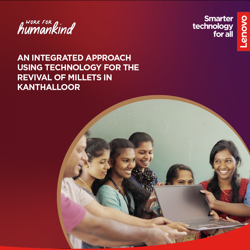 Lenovo_in's tweet photo. This #NationalTechnologyDay we launch the Lenovo Digital Center at IHRD College, Kanthalloor. Powered by smarter technology, the Centre will become a hub to connect the region to India's millet revolution. #WorkForHumankind https://t.co/LkjUBzg0fu