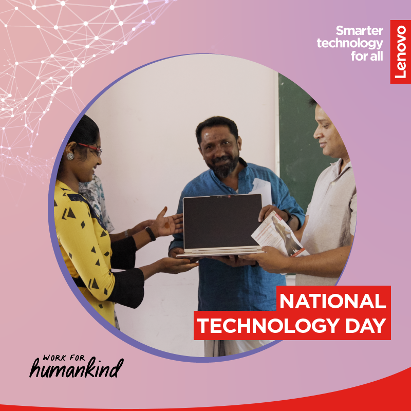 Lenovo_in's tweet photo. This #NationalTechnologyDay we launch the Lenovo Digital Center at IHRD College, Kanthalloor. Powered by smarter technology, the Centre will become a hub to connect the region to India's millet revolution. #WorkForHumankind https://t.co/LkjUBzg0fu