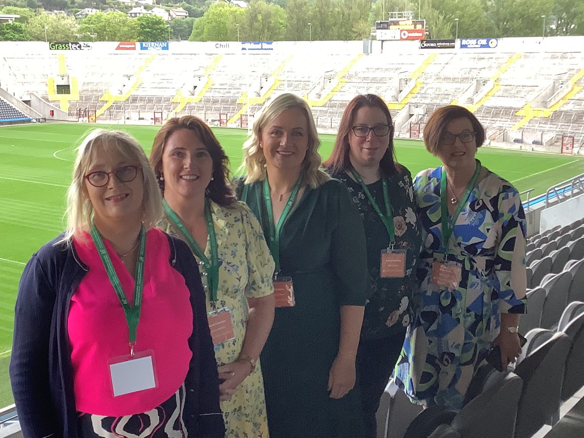 The team are gathered & the venue is readyto welcome everyone to @NMPDUCorkKerry Conference 2023 @PaircUiCha0imh @CarmelBBuckley @ConnaireSinead @GSGerShaw @BridAOSullivan @SIVUH @CUH_Cork @HospitalMallow @chiefnurseIRE @mercy_nursing @BGHsswhg @NWIHP @CorkKerryCH