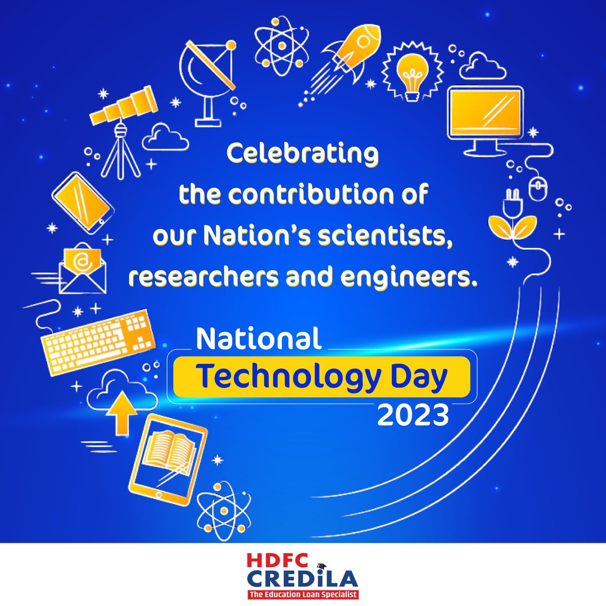 CredilaFinserv's tweet photo. STEM programme on your mind? Turn it into reality with an @HDFCCredila Education Loan โ visit us at https://t.co/tgrH4grdMY to know more & to apply.
*T&C apply
#HDFCCredila #NationalTechnologyDay #Technology #India #TechnologyDay #STEM #STEMProgramme #Tech #NationalTechiesDay #Science #Innovation #TechiesDay #IndianTechnology #NationalTechnology