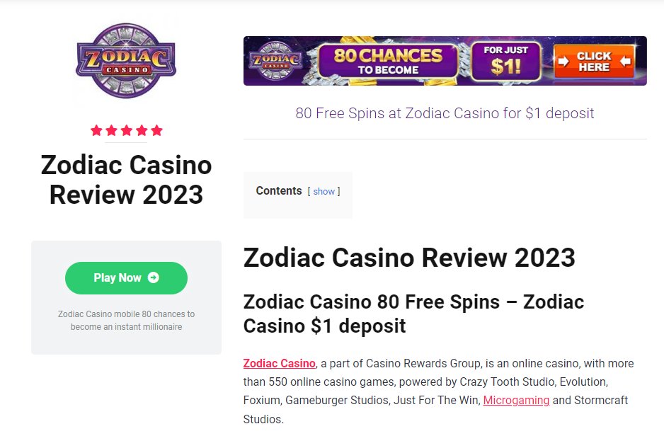 80 Free Spins Casino Bonus at Zodiac Casino - casinos.fyi/casino/zodiac-…

#FreeSpins | #Free_Spins | #Free | #Spins | #CasinoBonus | #Casino_Bonus | #Casino | #Bonus

#casinoslot | #casinoindonesia | #casinometropol

#bonusday | #Gambling | #GamblingTwitter | #GamblingTwiitter |…