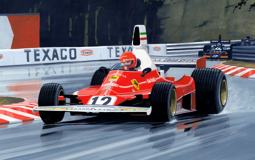 OTD in 1975 #NikiLauda (1949-2019) won the #MonacoGP driving a #Ferrari312T. Starting from pole, Lauda dominated the race which started in wet conditions . Lauda went on to win another 4 of that years’ #GP’s culminating in his first #F1 #WorldChampionship.