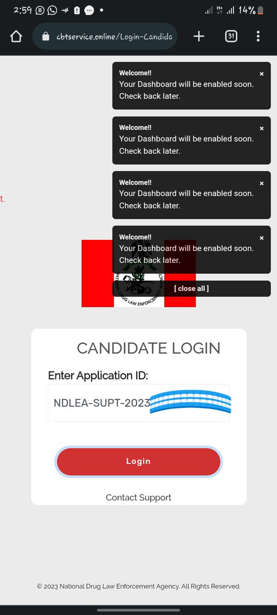MrAudible's tweet photo. @ndlea_nigeria This is not the fair and equal chances we were promised on the space on Friday.

We can't login till now.

Stayed up all night still can't login.

And nothing is being done about it.

This site was functional until yesterday morning  then this issue started.
Kindly assist https://t.co/HtB7mj1X82