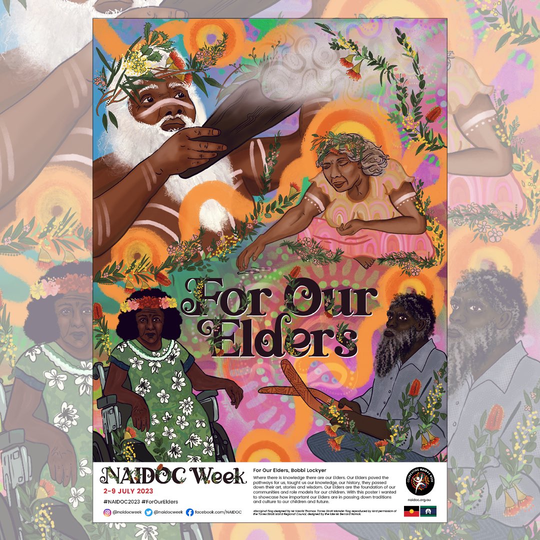 We are so excited to share the 2023 National NAIDOC Week Poster, ‘For Our Elders’, designed by the incredibly talented Bobbi Lockyer! @bobbilockyer You can download your copy today from the NAIDOC website! naidoc.org.au/2023-poster