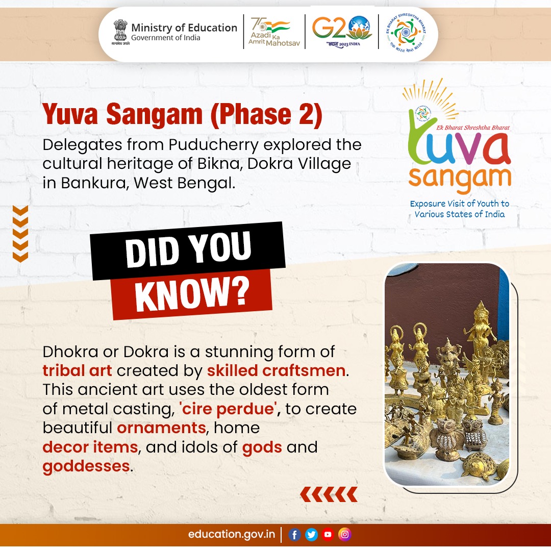 Ministry of Education on Twitter "Delegates from Yuva Sangam explored