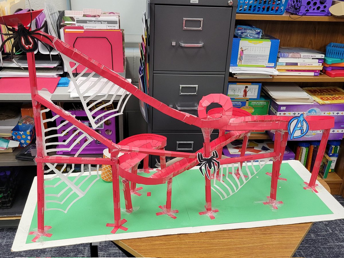 #WeAreHaskett @KatyOOL @Mrs_Pamela_Long @MrsBohannon_ @NiedensSci Checkout the Rollercoaster a group of my EB students created. They did an excellent job making sure the physics were correct to get the marble from start to finish