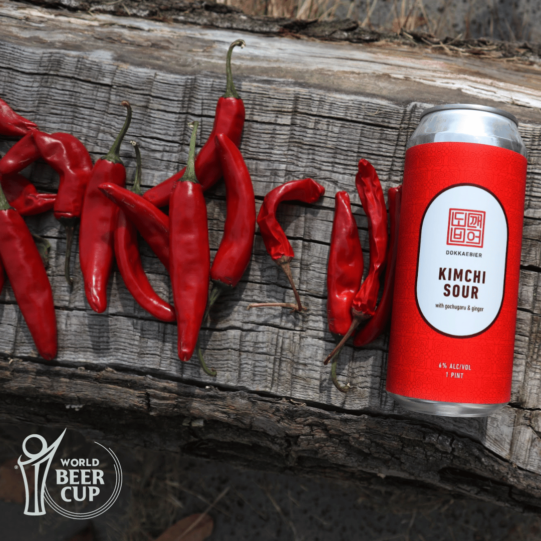 dokkaebier's tweet photo. We are so honored to bring home a World Beer Cup silver medal for our Kimchi Sour! It's a bold and spicy experience in a can!
#worldbeercup #worldbeercup2023
#dokkaebier #corebrew #enjoydkb #craftbeer #도깨비어 #맥주스타그램 #맥주추천 #수제맥주 #asianinspired https://t.co/yx1nwuV49d