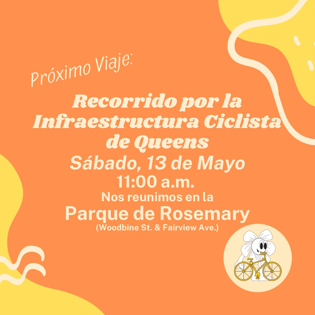 Saturday! Join us for a 15-mile tour of recent Queens bike infrastructure! #bikenyc