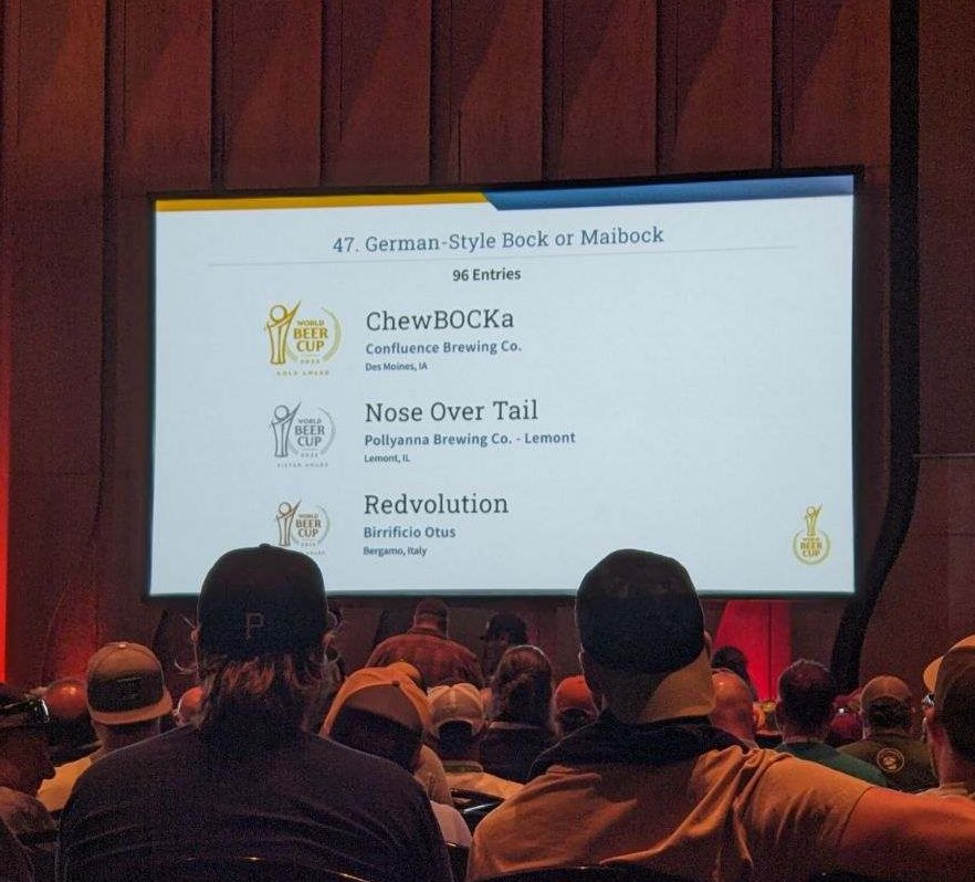 ConfluenceBrew's tweet image. Confluence takes gold with ChewBOCKa and Old Chungus at the World Beer Cup! We’ll be celebrating tonight, and if you’d like to join us, both are available on draft and in cans to-go in the taproom!