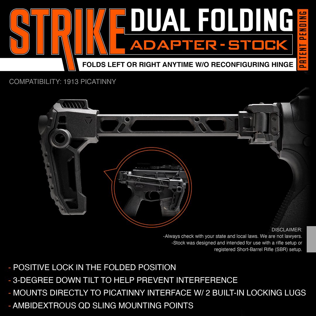 Strike Dual Folding Adapter Stock