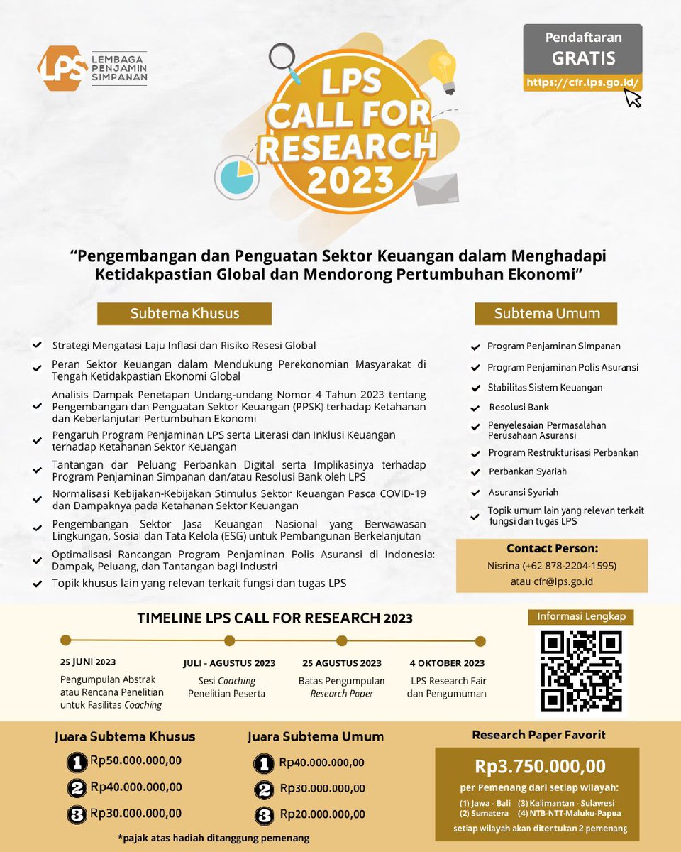 LPS RI / IDIC on Twitter: "Hai kamu para peneliti muda Indonesia