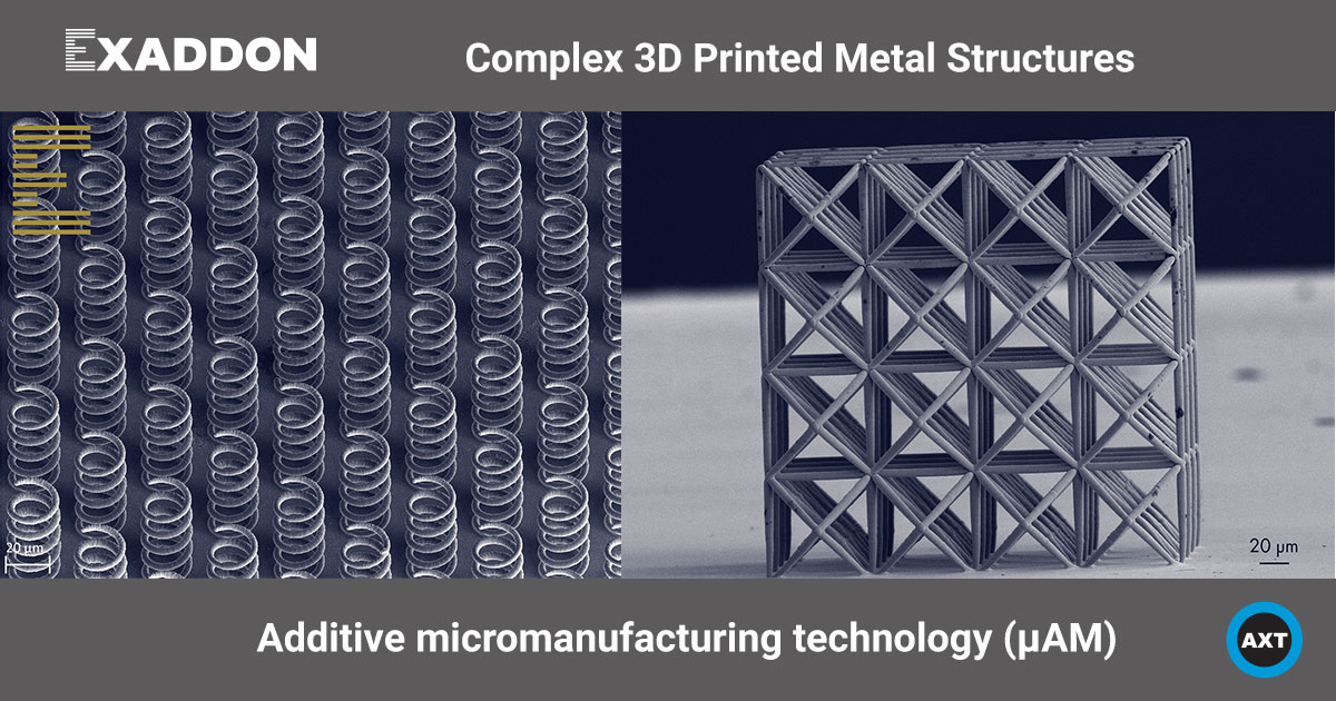 AXT_Australia's tweet photo. Need to print high-resolution metal structures?
We have the solution for you.

Visit us at stand AM445 at @ausmanuweek or 👉  https://t.co/eA0c4tQTTD

@exaddon #3dprinting #additivemanufacturing #micromanufacturing https://t.co/G0lOcbVtmQ