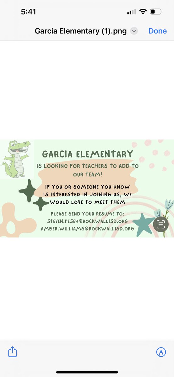 If you know of someone looking to be a part of an amazing district and school send them my way! 🐊❤️