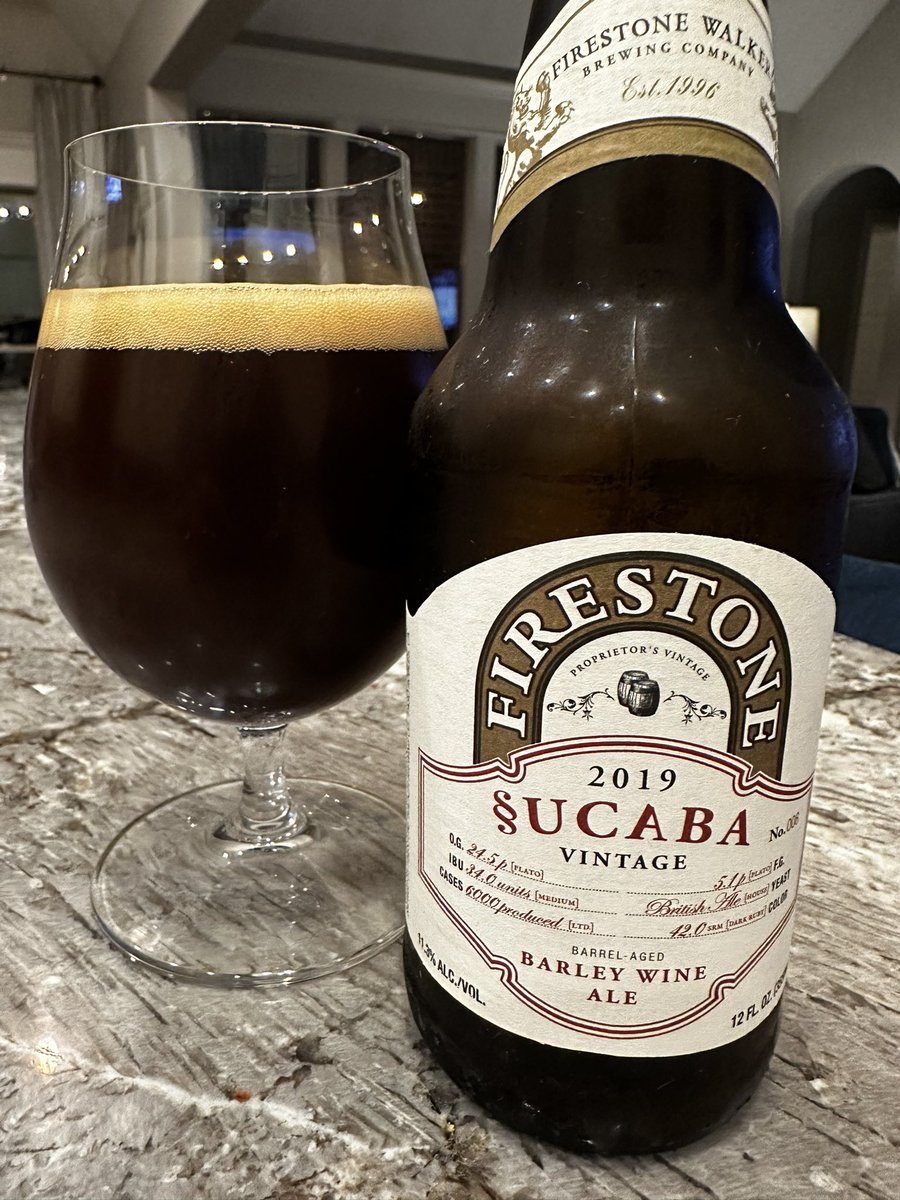 Such an amazing #beer. <a href="/FirestoneWalker/">Firestone Walker</a> Sucaba (2019). #CraftBeer #BIL