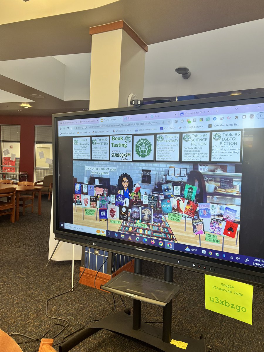thegolfinglibr1's tweet photo. Book tasting went virtual this year!!! #smalltownvibes #geturreadon #lionsread @CHS_PrideTime @leadingthepride https://t.co/pKdLpmOMPp