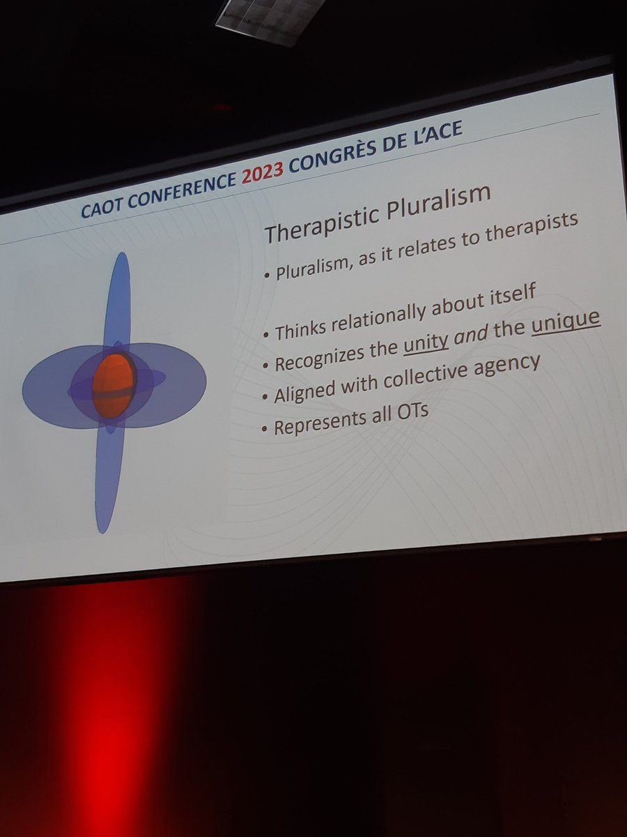Therapistic pluralism #CAOT2023 <a href="/OTfiLL/">Phillip Wendt</a>